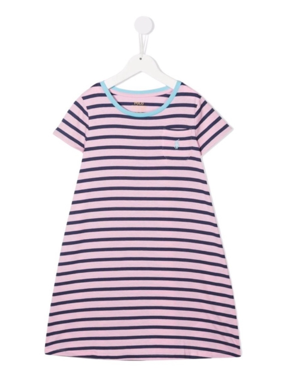 POLO RALPH LAUREN GIRLS COTTON
STRIPED T-SHIRT DRESS